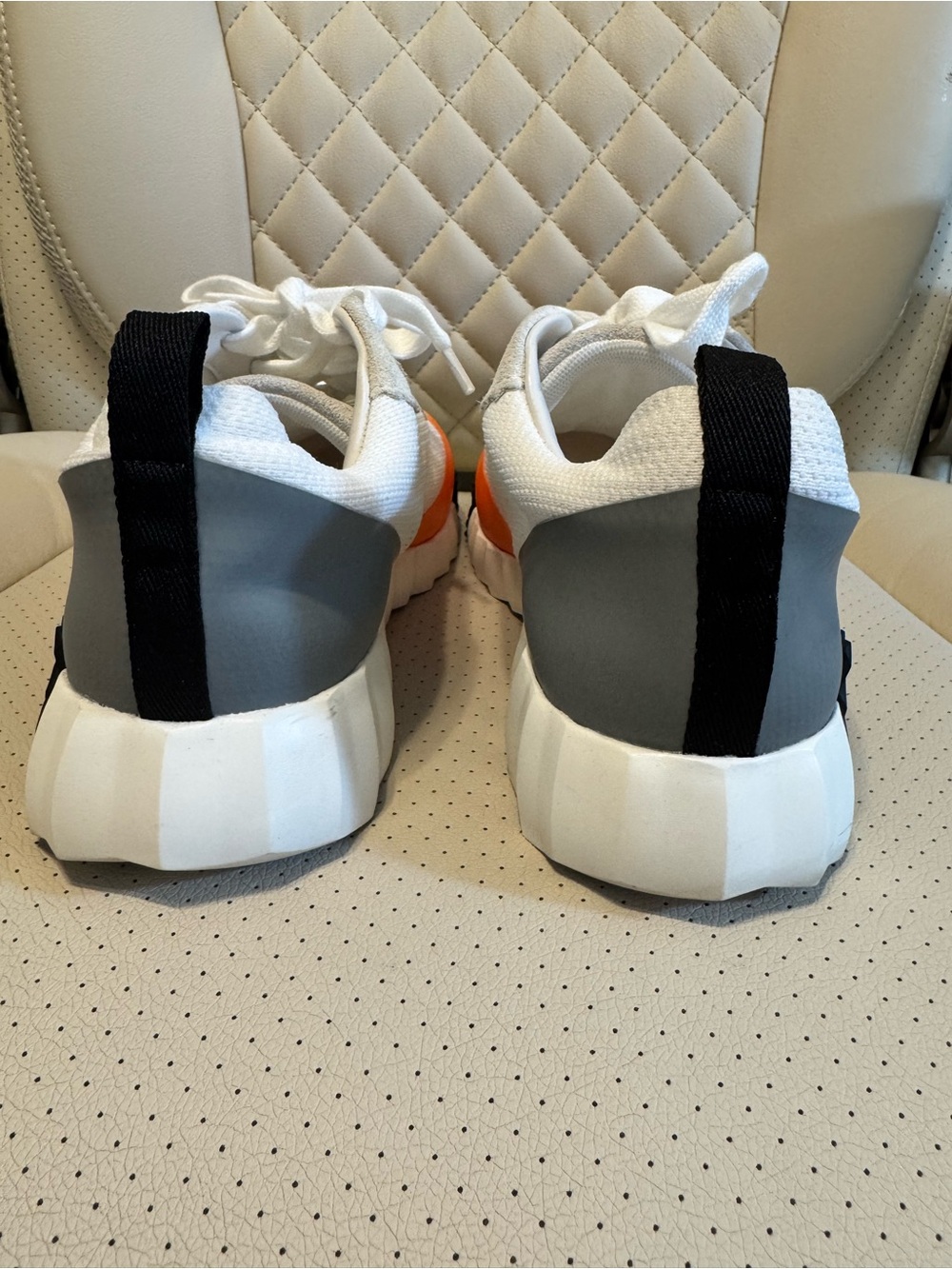 HERMÈS Paris Women’s Sneakers – White Orange Gray US 7,5 -8 - Picture 3 of 14